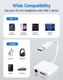 Type C To 3.5mm Headphone Jack Charge Adapter