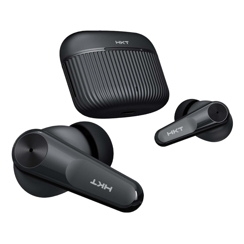 HKT AirVibe Wireless Earbuds – Quad Mic ENC, 45ms Gaming Mode, 40 Hours Playtime
