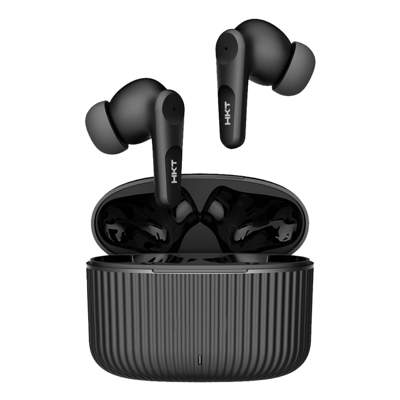 HKT AirVibe Wireless Earbuds – Quad Mic ENC, 45ms Gaming Mode, 40 Hours Playtime