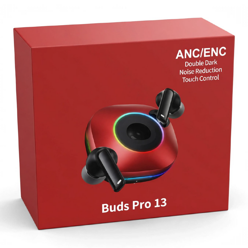 Buds Pro 13 Wireless Earbuds – ANC + ENC, Triple Mic