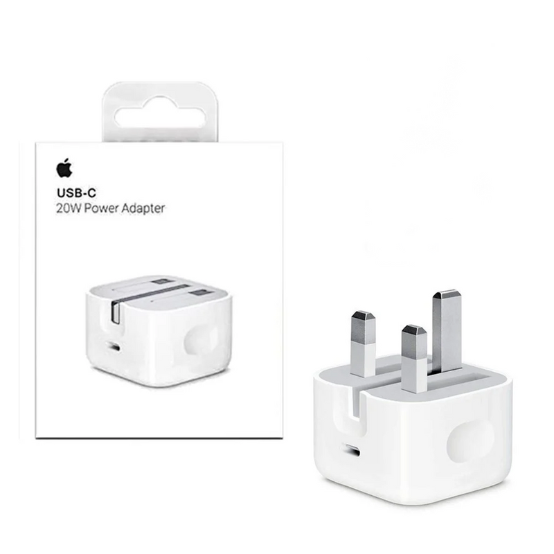 Apple 20W USB-C Power Adapter – 3-Pin, Fast Charging, White