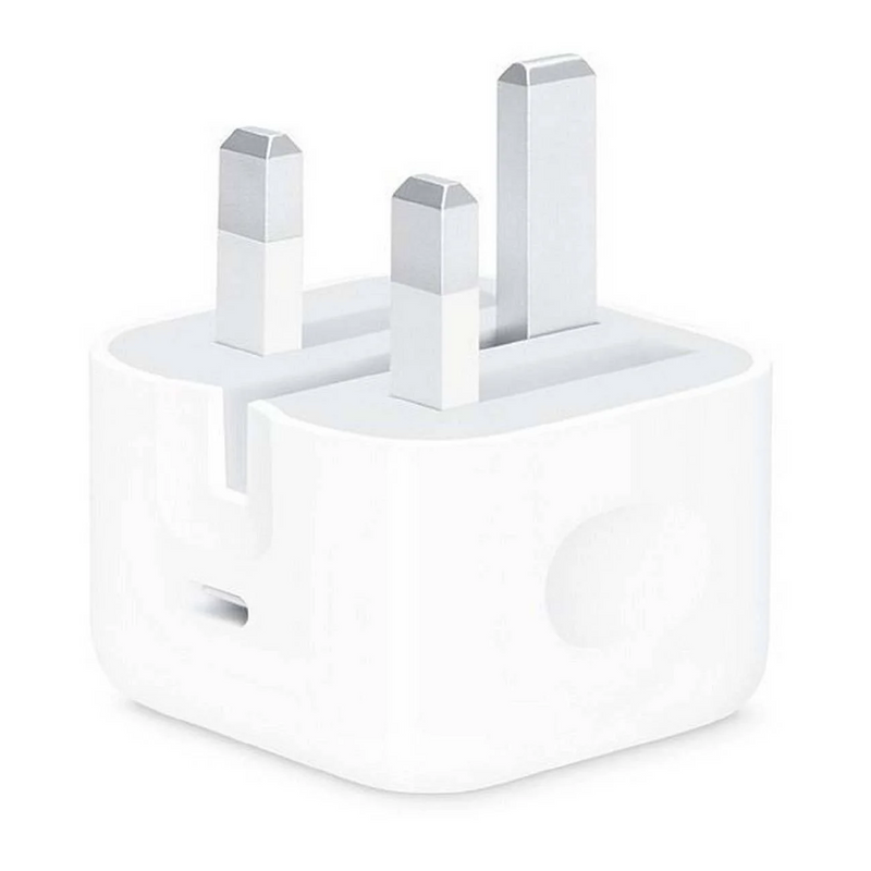 Apple 20W USB-C Power Adapter – 3-Pin, Fast Charging, White