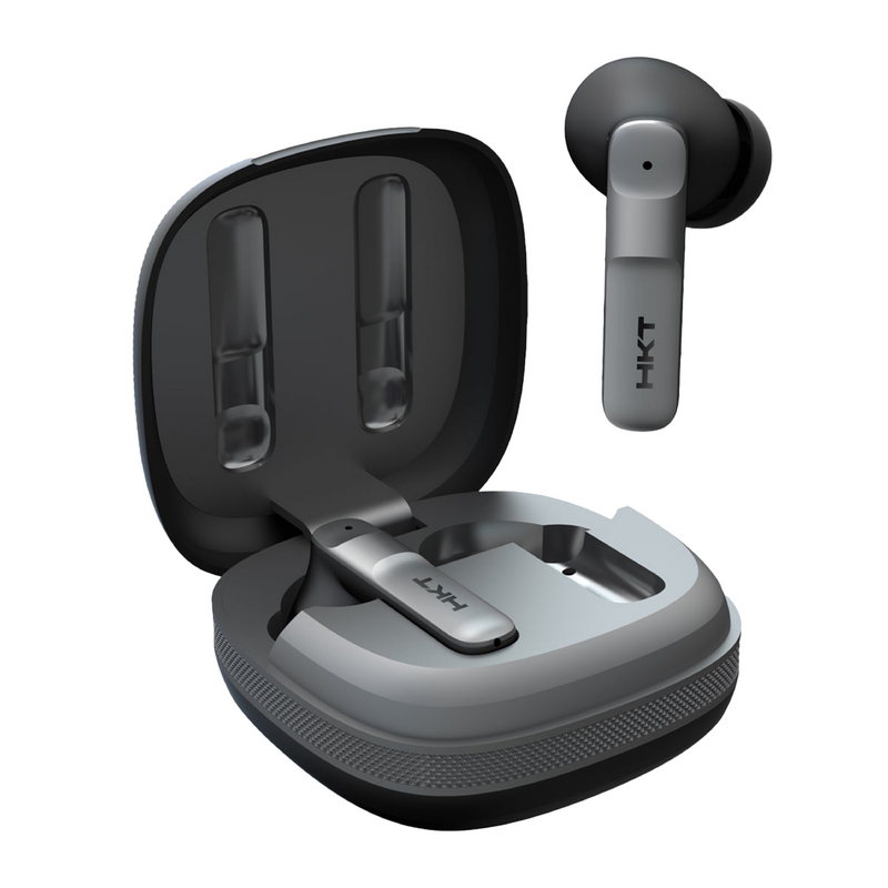 HKT CrossVibe Wireless Earbuds – Quad Mic ENC, 45ms Gaming Mode, IPX5