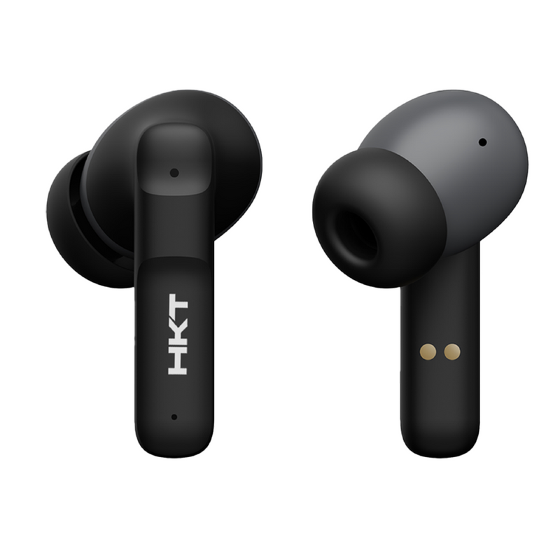 HKT CrossVibe Wireless Earbuds – Quad Mic ENC, 45ms Gaming Mode, IPX5