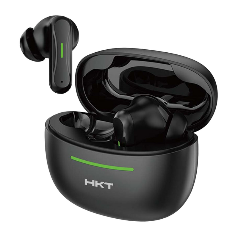 HKT Due Wireless Earbuds – Bluetooth 5.4, ENC & LED Charging Case