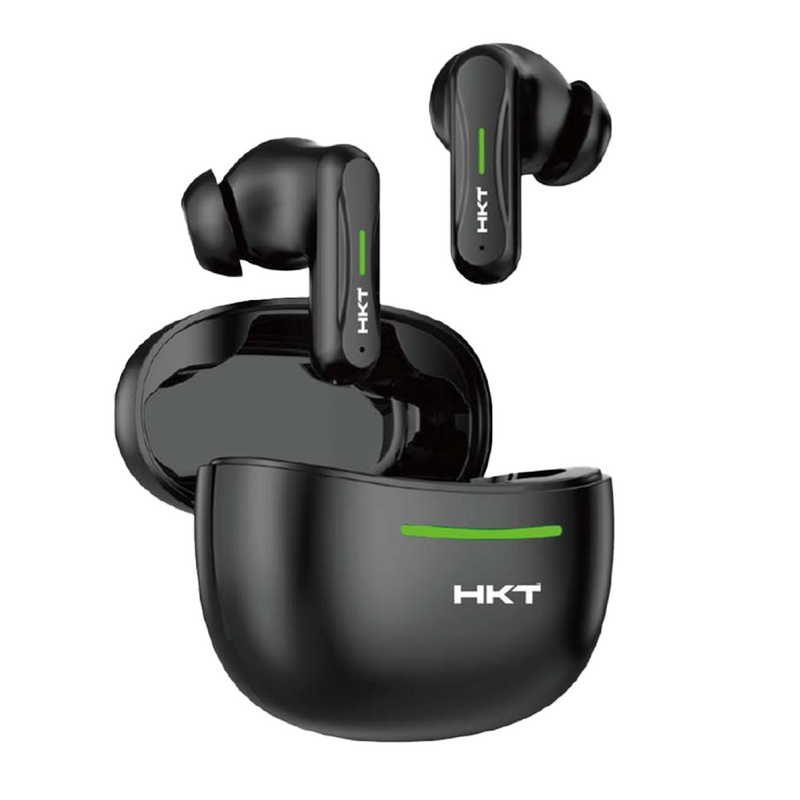 HKT Due Wireless Earbuds – Bluetooth 5.4, ENC & LED Charging Case