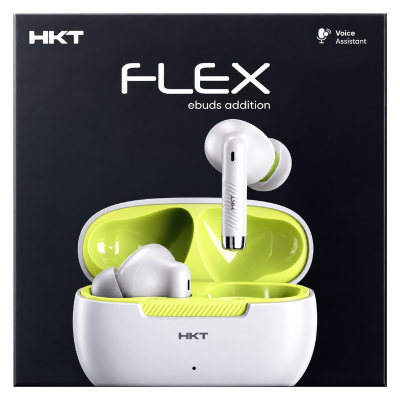 HKT Flex Wireless Earbuds – Dual-Tone Design, Bluetooth 6.0, IPX5 & 13mm Drivers