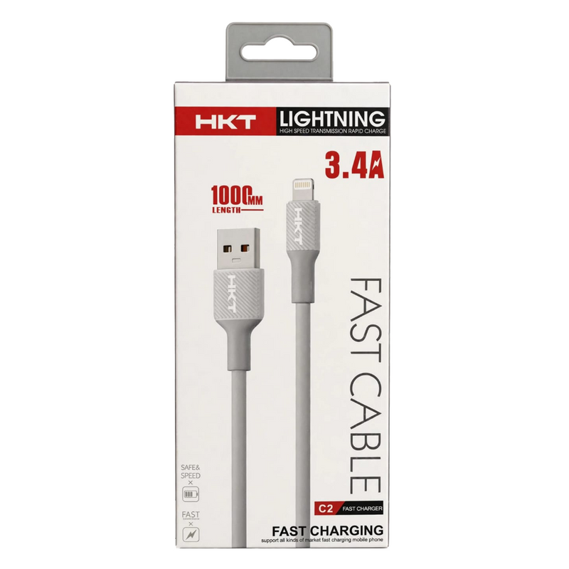 HKT-C2 Lightning Fast Charging Cable 3.4A | 1 Meter iPhone Cable
