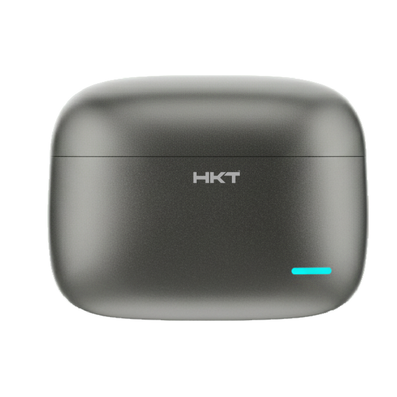 HKT Iron X Wireless Earbuds – Active Noise Cancellation, Bluetooth 6.0, Dual Pairing & Metallic Case