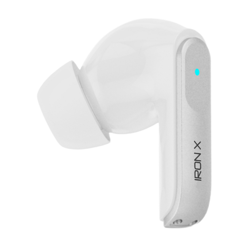 HKT Iron X Wireless Earbuds – Active Noise Cancellation, Bluetooth 6.0, Dual Pairing & Metallic Case