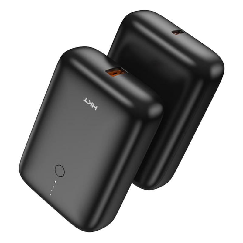HKT Nano Power Bank – Compact Design, 10000mah, LED Indicators & USB-A Output