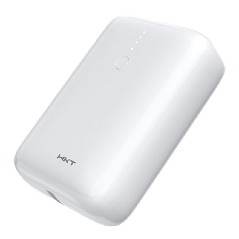 HKT Nano Power Bank – Compact Design, 10000mah, LED Indicators & USB-A Output