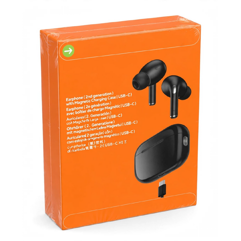 Earbuds 2 Orange Magnet Buzzer Wireless Earbuds