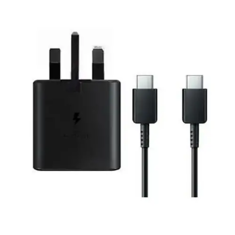 Samsung 45W PD Adapter – USB-C, Super Fast Charging, 3-Pin, Black