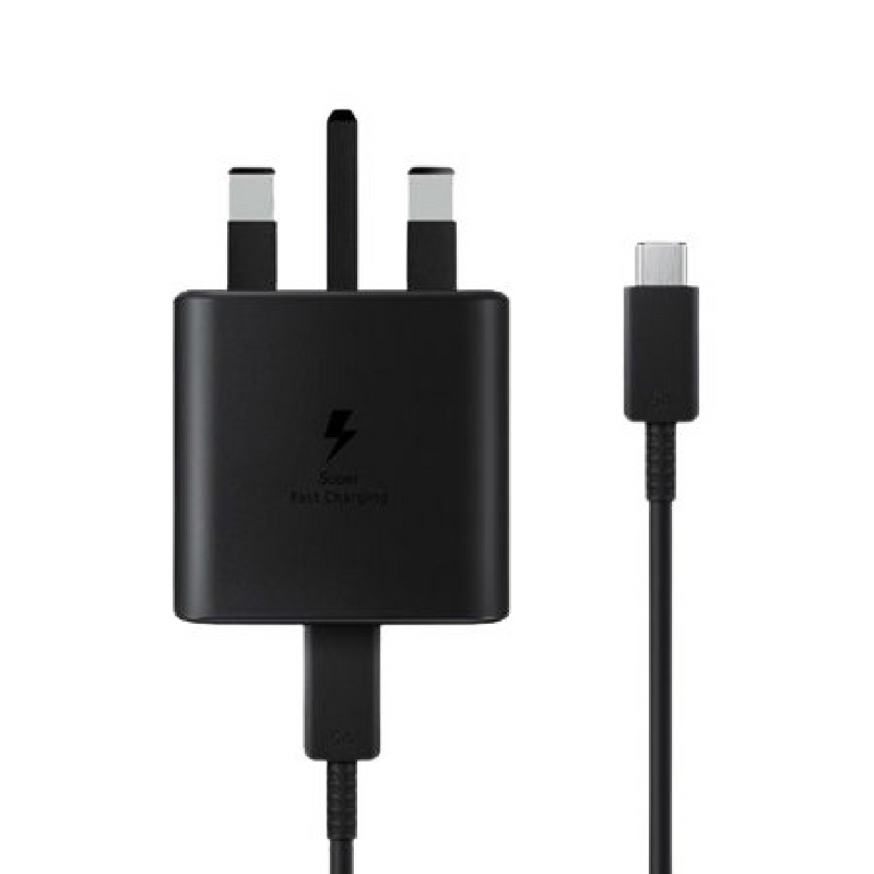 Samsung 45W PD Adapter – USB-C, Super Fast Charging, 3-Pin, Black