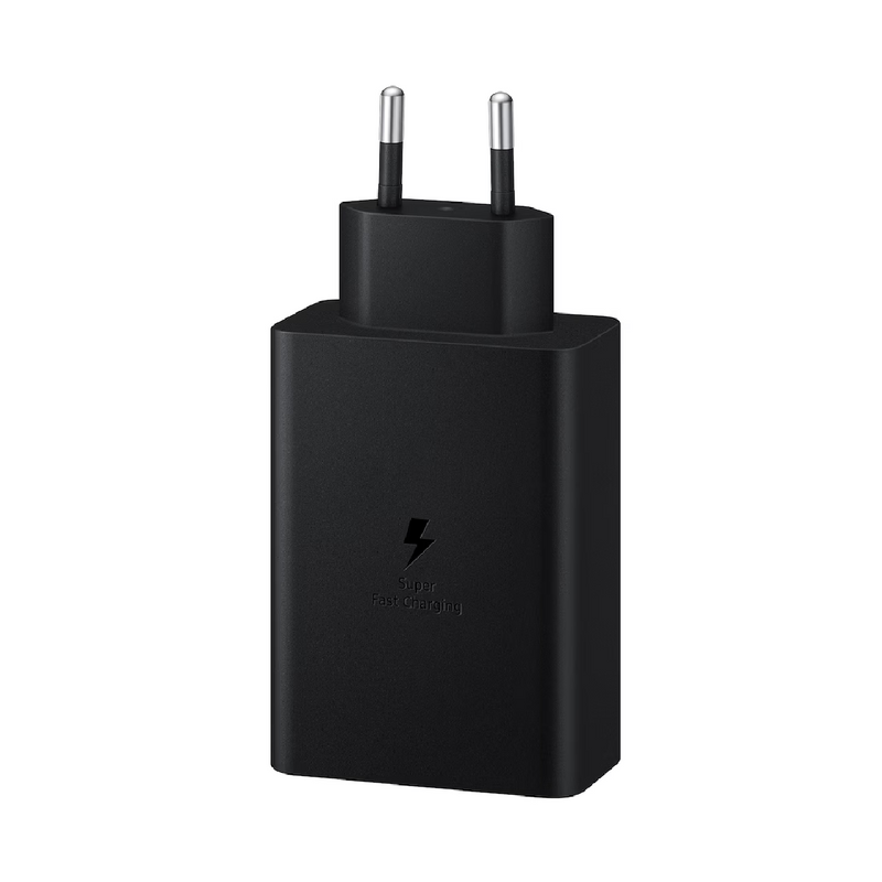 Samsung 65W PD Power Adapter Trio – 2 x USB-C + 1 x USB-A, 2-Pin, Black