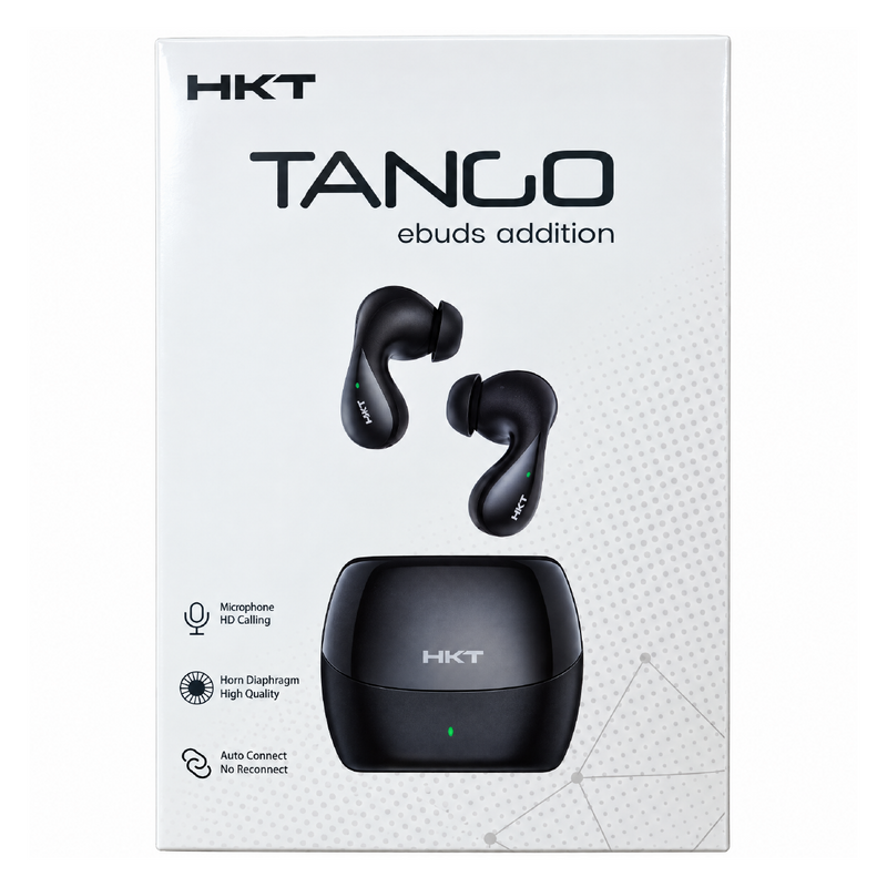 HKT Tango Wireless Earbuds – Bluetooth 5.4, ENC HD Calling, 40 Hours Playtime & IPX4