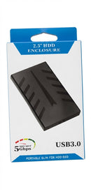 2.5" SATA HDD SSD Enclosure USB 3.0 External Hard Drive Case – 5Gbps Portable Slim