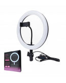 10" LED Ring Light with Phone Holder – 26cm USB Selfie Light (No Stand)